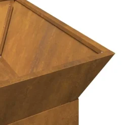 Sale Bålsted kubisk ildsted i rusten stål - Outdoor fire pit | Størrelse: 50x50x40 cm Pejse