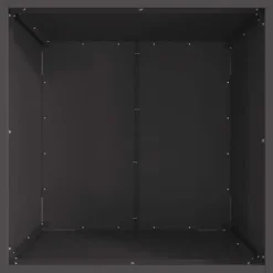 Brændeovne^Bålsted med låg i koldvalset stål - Praktisk og elegant | Størrelse: 50x50x38 cm | Farve: Sort
