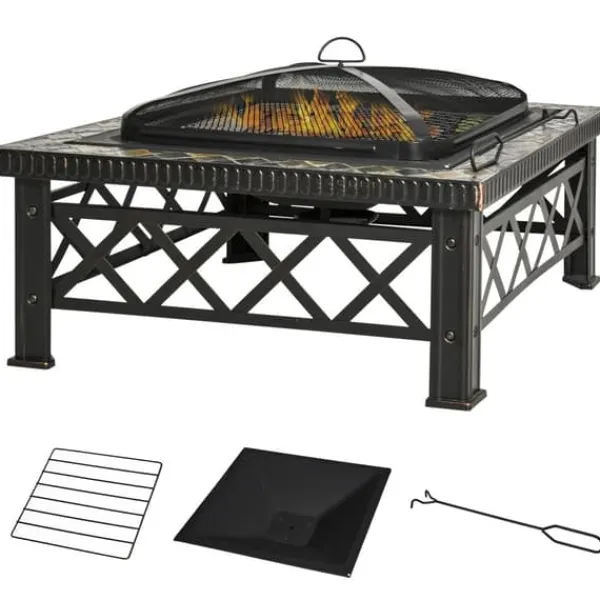 Best Bålsted, 76x76x47 cm, Sort Pejse