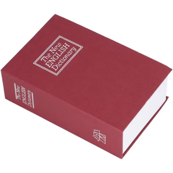 Bokformad stålskåp Klassisk hemlig bok Säkerhetslås Lösenord Typ Hushållsförvaring BoxRöd Pengeskabe