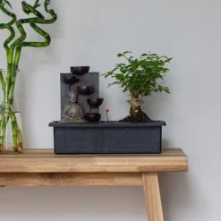 Hot Bonsai med vattenfal - Sæt med 2 - Bonsai - Højde 25-35cm - ⌀29cm Springvand & Damme