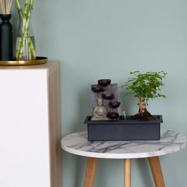Hot Bonsai med vattenfal - Sæt med 2 - Bonsai - Højde 25-35cm - ⌀29cm Springvand & Damme