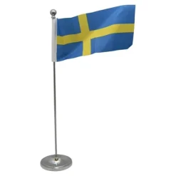 Flag & Vindposer^Bordflag / Svensk Flag - Sverige - i Metal