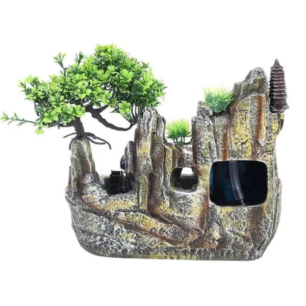 Sale Bordfontæne, 30 x 18 x 26 cm, Resinmateriale, Nedsænkelig Pumpe, Pastoralt Design, Naturlige Elementer Springvand & Damme