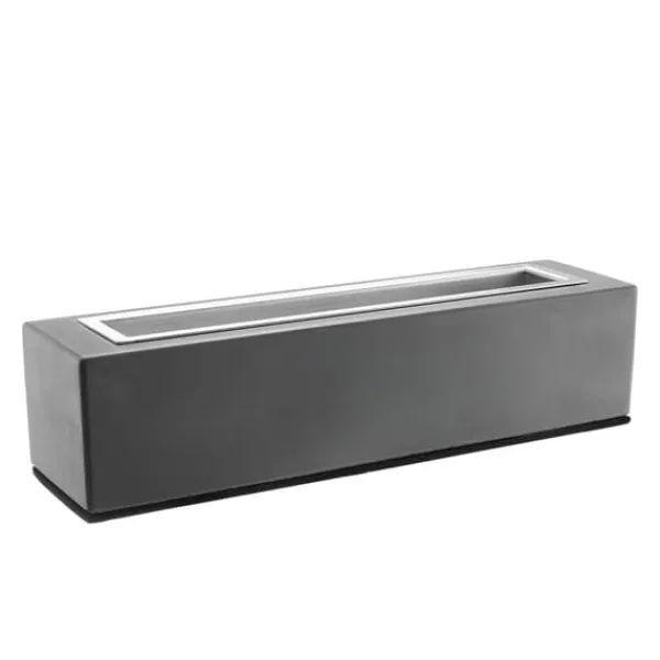Hot Bordplade 15 Tommer Fire Pit Bowl, Beton Pejs, Indendørs & Udendørs, Perfekt til Patio, Holdbar og Stilfuld Pejse