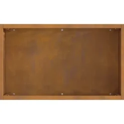 Best Bærbar bålsted i forvitret stål - Udendørs ildpit | Størrelse: 50x30x40 cm | Farve: Brun Brændeovne