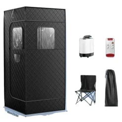 Sauna^Bærbar Sauna Damp Telt, 1000W Dampgenerator, 3L Kapacitet,220V EU-stik