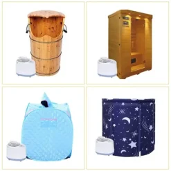 Sauna^Bærbar sauna-damper - Dampgenerator - 3 L Kapacitet - 1000 W - Fjernbetjening - ABS/PP & Rustfrit Stål - Til Hjemmespa & Detox