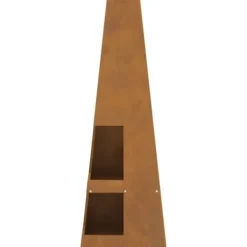 Brændeovne^Bærbart bålsted i forvitret stål - Udendørs komfur | Størrelse: 35x35x100 cm