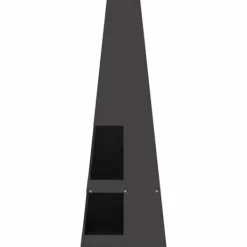 Bærbart bålsted i koldvalset stål - Udendørs komfur | Størrelse: 35x35x100 cm | Farve: Sort Brændeovne