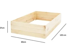 Viking Choice Plantningsbænke^Bæredygtig Fyrretræs Højbed 120x80x27 cm med Bunddug