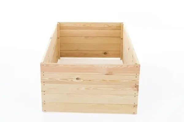 Clearance Bæredygtig Fyrretræs Højbed 140x120x18 cm - Miljøvenlig Havebrugsløsning Plantningsbænke