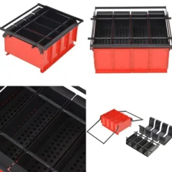 Tilbehør Til Brændeovne & Pejse^Briketpresser til papir 38x31x18 cm sort og rød - Briketpresser - Briketpresser - Home & Living