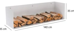 Clearance Brændeholder Mendel 140x35x35 35 x 140 x 35 cm 2 Tilbehør Til Brændeovne & Pejse