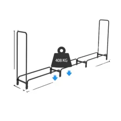Tilbehør Til Brændeovne & Pejse^Brændekurv, Kraftig, Metal Brændeholder, , Black 12ft