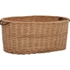 Best Brændekurv med håndtag i naturlig pil | Størrelse: 78x54x34 cm Tilbehør Til Brændeovne & Pejse