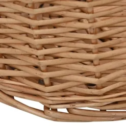 Best Brændekurv med håndtag i naturlig pil | Størrelse: 78x54x34 cm Tilbehør Til Brændeovne & Pejse
