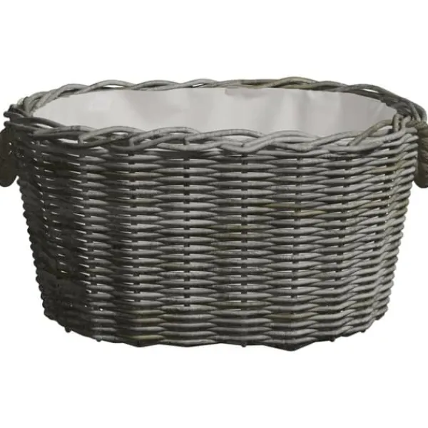Outlet Brændekurv med håndtag 60x40x28 cm pil grå - Brændekurv - Brændekurve - Home & Living Tilbehør Til Brændeovne & Pejse
