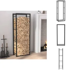 Tilbehør Til Brændeovne & Pejse^Brændekurve - Living brændestativ 50x28x132 cm stål matsort