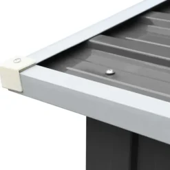 Brændekurve – tilbehør - Living brændeskur 330 x 92 x 153 cm galvaniseret stål antracitgrå Tilbehør Til Brændeovne & Pejse