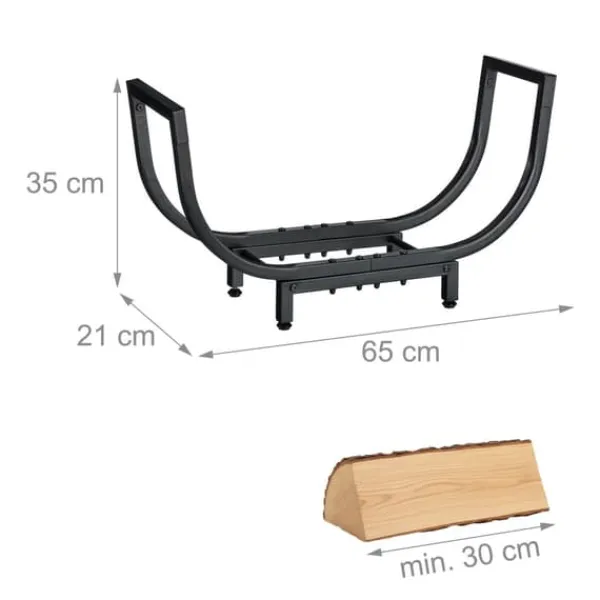 Discount Brændeopbevaringsreol, 35x65x21 cm Tilbehør Til Brændeovne & Pejse