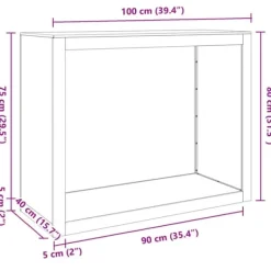 New Brændereol i vejrbestandigt stål - Opbevaringsløsning til brænde | Størrelse: 100x40x80 cm Tilbehør Til Brændeovne & Pejse