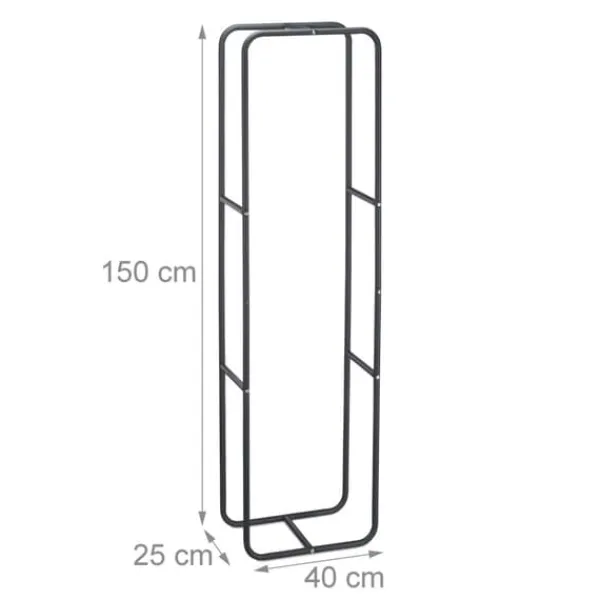 Outlet Brændereol, Metal, 100x40x25 cm, Antracit Tilbehør Til Brændeovne & Pejse