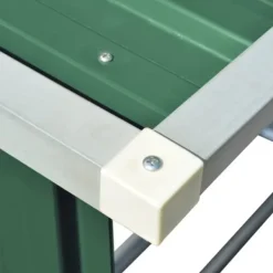Skure, Garager & Carports^Brændeskur i galvaniseret stål - Holdbar opbevaringsløsning | Størrelse: 163x83x154 cm | Farve: Grøn