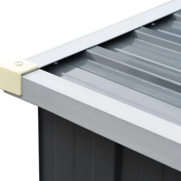 Skure, Garager & Carports^Brændeskur i galvaniseret stål - Holdbar opbevaring til brænde | Størrelse: 330x84x152 cm | Farve: Grå