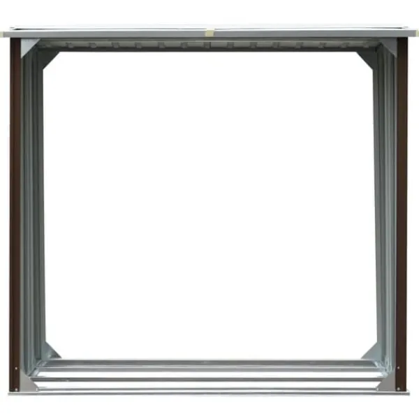 Skure, Garager & Carports^Brændeskur i galvaniseret stål - Holdbart og stabilt | Farve: Brun | Størrelse: 172x91x154 cm