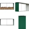 Skure, Garager & Carports^Brændeskur til haven 330 x 92 x 153 cm galvaniseret stål grøn - Brændeskur - Brændeskure - Home & Living