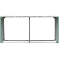 Skure, Garager & Carports^Brændeskur til haven 330 x 92 x 153 cm galvaniseret stål grøn - Brændeskur - Brændeskure - Home & Living