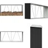 Skure, Garager & Carports^Brændeskur til haven 330x84x152 cm galvaniseret stål antracitgrå - Brændeskur - Brændeskure - Home & Living