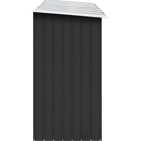 Skure, Garager & Carports^Brændeskur til haven 330x84x152 cm galvaniseret stål antracitgrå - Brændeskur - Brændeskure - Home & Living