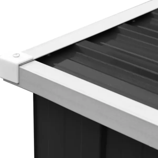 Skure, Garager & Carports^Brændeskur til haven 330x84x152 cm galvaniseret stål antracitgrå - Brændeskur - Brændeskure - Home & Living