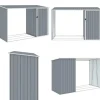 Brændeskur 245x98x159 cm galvaniseret stål grå - Haveskur - Haveskure - Home & Living Skure, Garager & Carports