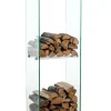 Best Brændestander Dacio klart glas 35x35x160 (6-hul) 35 x 35 x 160 cm Tilbehør Til Brændeovne & Pejse