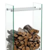 Online Brændestander Dacio klart glas 35x60x100 cm 35 x 60 x 100 cm Tilbehør Til Brændeovne & Pejse