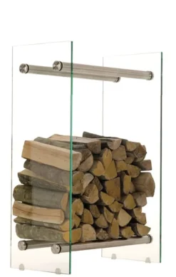 Tilbehør Til Brændeovne & Pejse^Brændestander Dacio klart glas 35x40x60 35 x 40 x 60 cm