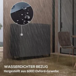 Tilbehør Til Brændeovne & Pejse^Brændestativ 120×36×99 cm med bæretaske & 600D vandafvisende overtræk, sort