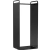 Discount Brændestativ 36×30×90 cm med håndtag, stål, op til 30 kg, sort Tilbehør Til Brændeovne & Pejse