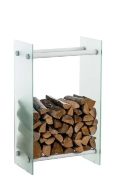 Best Brændestativ Dacio frostet glas 35x80x80 35 x 80 x 80 cm Tilbehør Til Brændeovne & Pejse