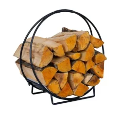 Clearance Brændestativ DEIA WOOD 50x24xH51cm, sort Tilbehør Til Brændeovne & Pejse