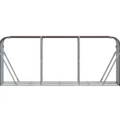 Tilbehør Til Brændeovne & Pejse^Brændestativ i galvaniseret stål til brændeopbevaring | Størrelse: 234x45x100 cm | Farve: Brun
