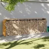 Online Brændestativ i galvaniseret stål - Holdbar brændeholder | Størrelse: 300x45x100 cm Tilbehør Til Brændeovne & Pejse