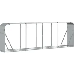Tilbehør Til Brændeovne & Pejse^Brændestativ i galvaniseret stål - Brændeholder | Størrelse: 300x45x100 cm | Farve: Sølv
