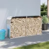 Best Brændestativ i galvaniseret stål - Holdbar brændeholder | Størrelse: 180x45x100 cm | Farve: Sølv Tilbehør Til Brændeovne & Pejse