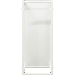 New Brændestativ i koldvalset stål - Robust og stilfuld | Størrelse: 25x25x60 cm | Farve: Hvid Tilbehør Til Brændeovne & Pejse