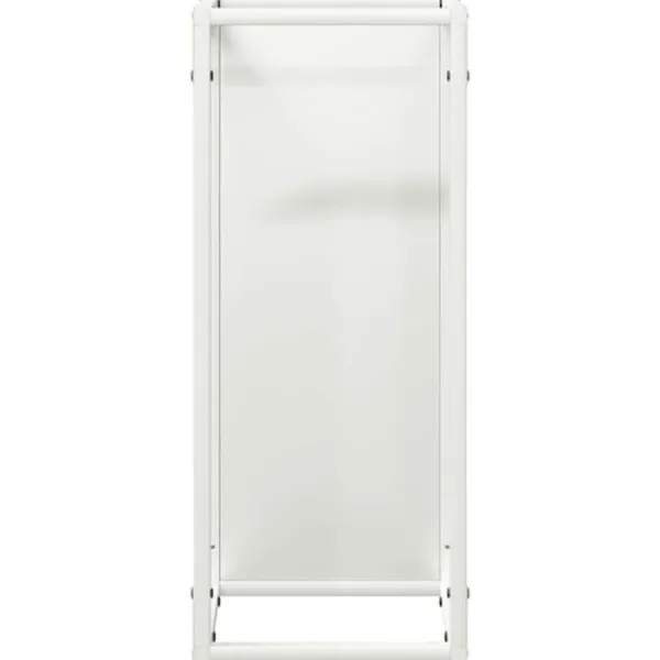 New Brændestativ i koldvalset stål - Robust og stilfuld | Størrelse: 25x25x60 cm | Farve: Hvid Tilbehør Til Brændeovne & Pejse