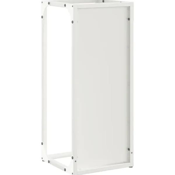 New Brændestativ i koldvalset stål - Robust og stilfuld | Størrelse: 25x25x60 cm | Farve: Hvid Tilbehør Til Brændeovne & Pejse